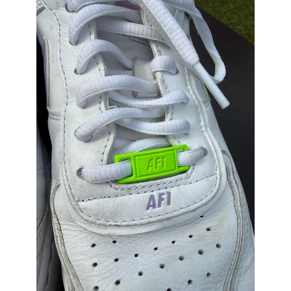 Nike Air Force 1 Shadow Women Size 9 White Purple Electric Green DD9684-100 - Picture 6 of 8